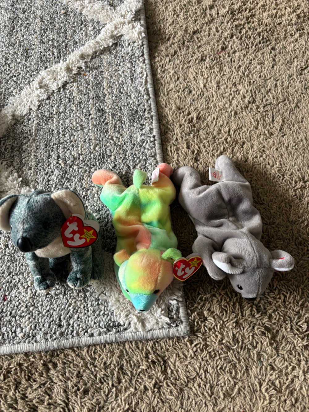 Ty Plush Small Pets - Gray, Multicolor, Teal